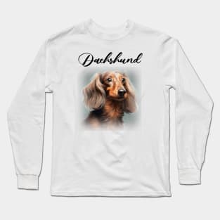 Brown Dachshund Long Hair Long Sleeve T-Shirt